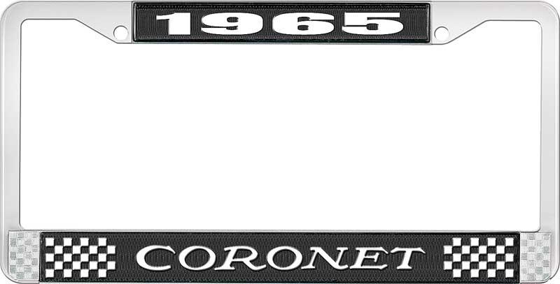 1965 CORONET LICENSE PLATE FRAME - BLACK