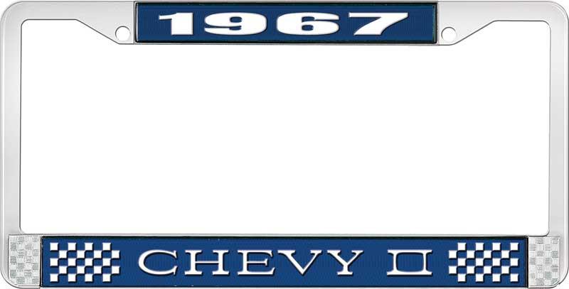 1967 CHEVY II LICENSE PLATE FRAME BLUE