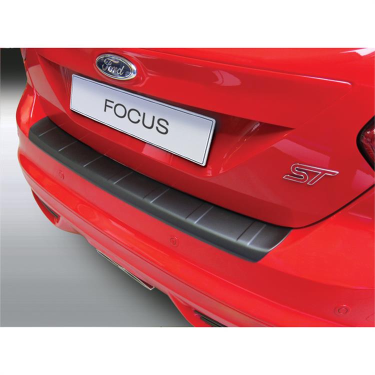 ABS Achterbumper beschermlijst Ford Focus HB 5 deurs 2/2011- incl. ST 'Ribbed' Zwart