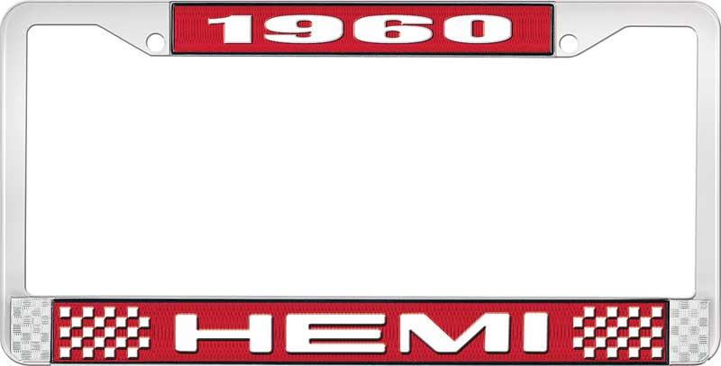 1960 HEMI LICENSE PLATE FRAME - RED