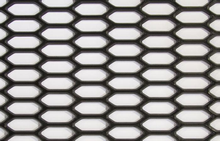 Kunststof Racegaas PP zwart - HEX 30x11mm - 150x30cm