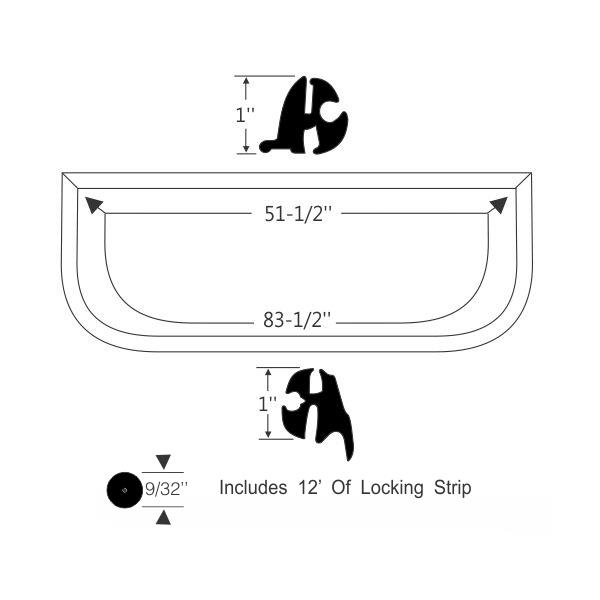 Rear Window Weatherstrip Seal Set