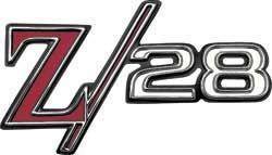 Emblem, Fender, Red/White, Z/28 Logo, Chevy, Each