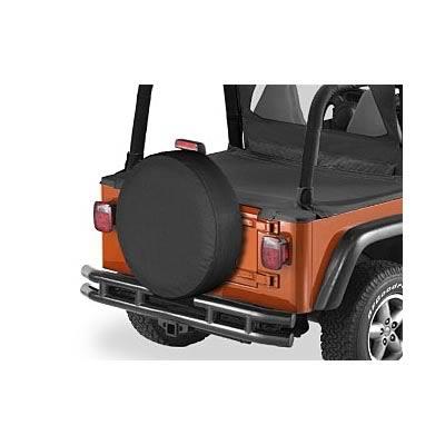 Tire Cover, Black, Vinyl, Wraparound, for Tires up to 11 in. Wide and 31 in. Diameter,
