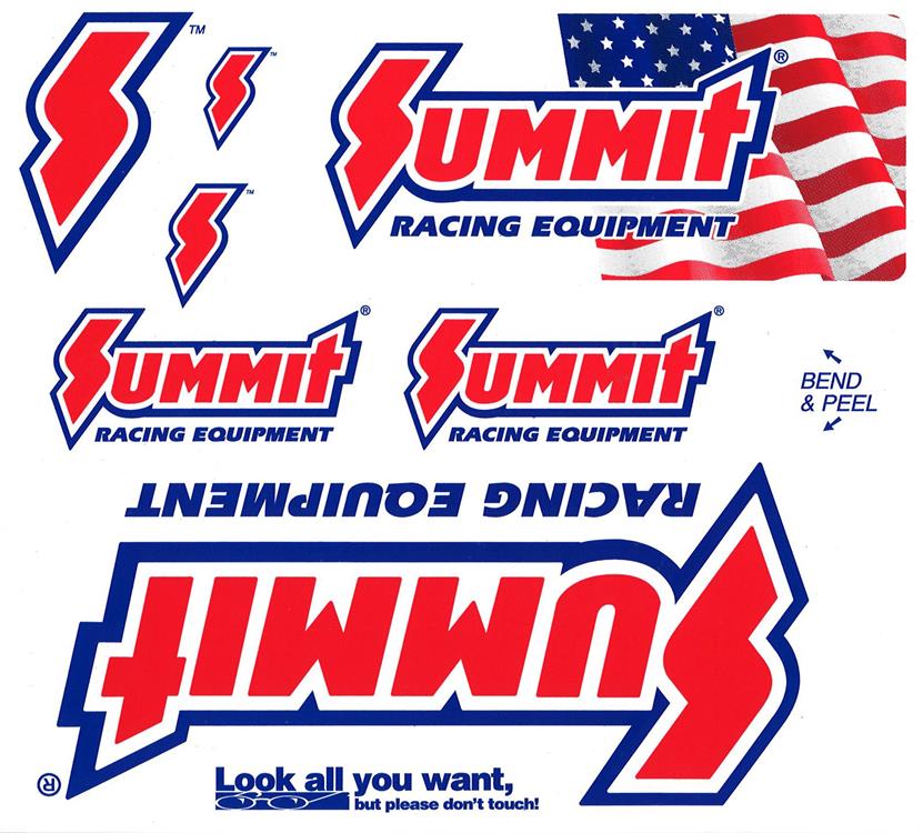 Decals, Adhesive, Summit Racing Equipment®, 7 in. Length x 7.5 in. Width, Kit
