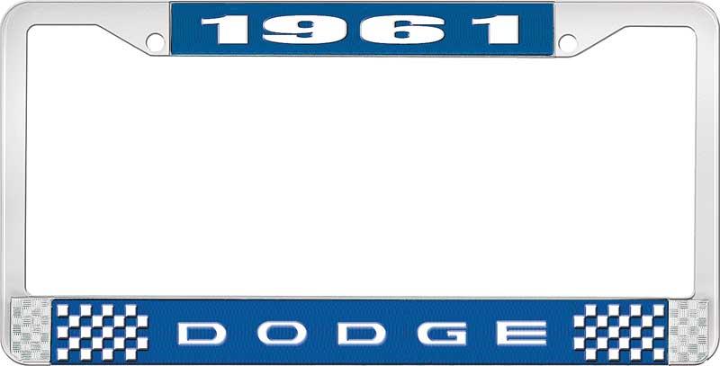 1961 DODGE LICENSE PLATE FRAME - BLUE