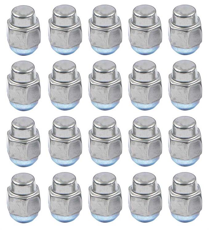 7/16"-20 Late Design Low Crown Stainless Acorn Style Lug Nut  - Set of 20
