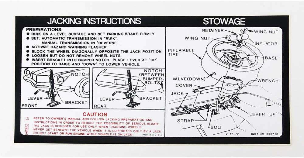 73 JACK INSTRUCTIONS DECAL