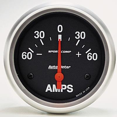 Ammeter, 67mm, 60-0-60 A, electric