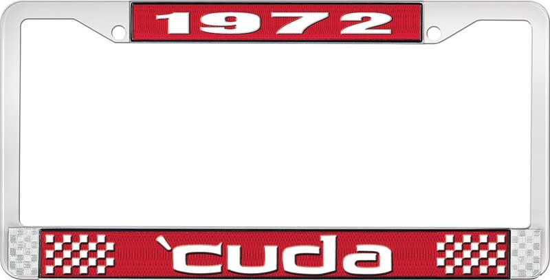 nummerplåtsram 1972 'cuda - röd