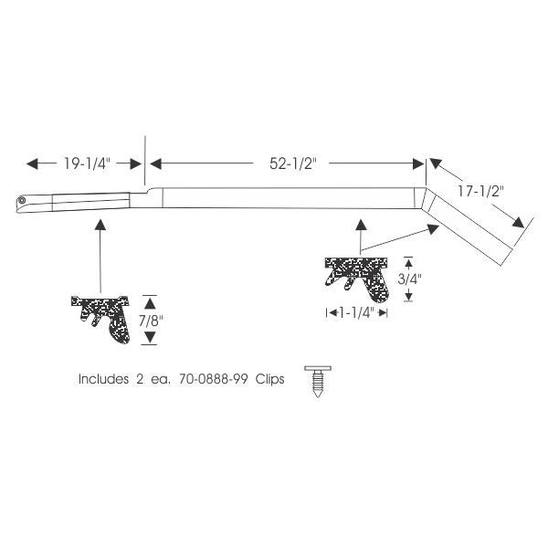 Hardtop roof rail weatherstrip