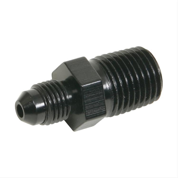fitting straight male AN3 to male 1/4" NPT, black