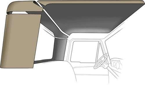 Headliner Kit, Non-Perforated Light Gray Scratch Design With Clips