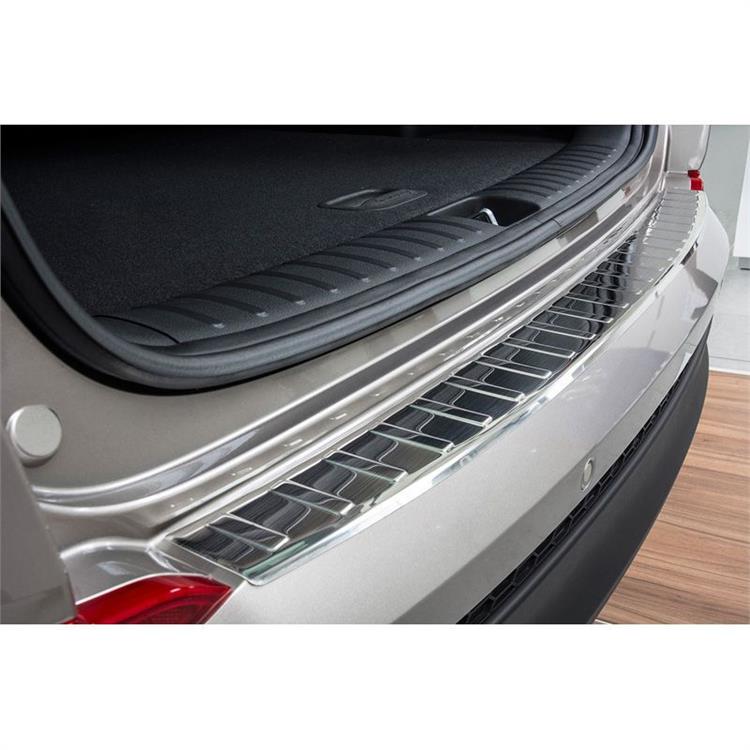 RVS Achterbumperprotector passend voor Hyundai Tucson 2015-2018 'Ribs'