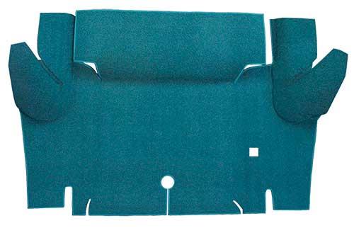 1965-66 Mustang Convertible Nylon Loop Carpet Trunk Mat - Aqua
