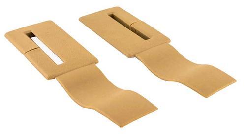 Seat Belt Headliner Upper Trim Guides (Pair) - Saddle