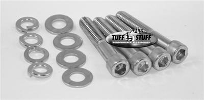 Water Pump Bolts, Allen Head, Steel, Zinc, Long Pump, Chevy, Small, Big Block, V6, with Tuff Stuff Pump, Kit