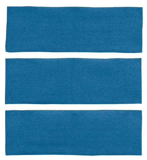 1969-70 Mustang Fastback Nylon Loop 3 Piece Fold Down Carpet Set - Medium Blue