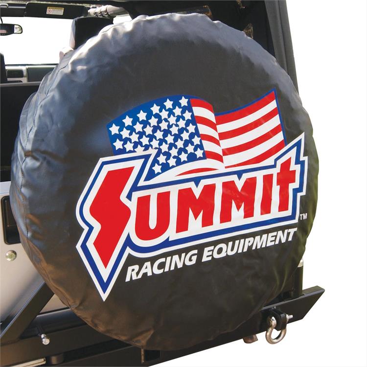 Tire Cover, Black, Vinyl, Wraparound, for Tires up to 12.5" Wide and 32-33" Diameter
