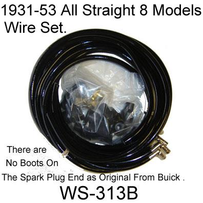 Spark plug wire set, black