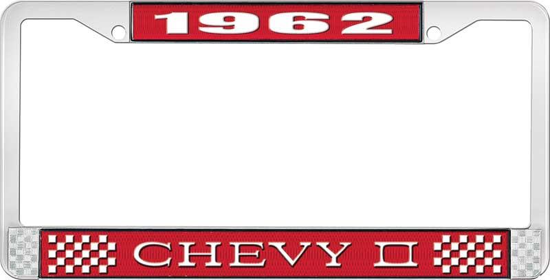 nummerplåtshållare, 1962 CHEVY II röd