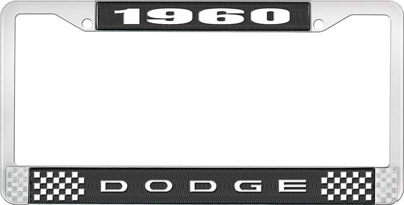 1960 DODGE LICENSE PLATE FRAME - BLACK