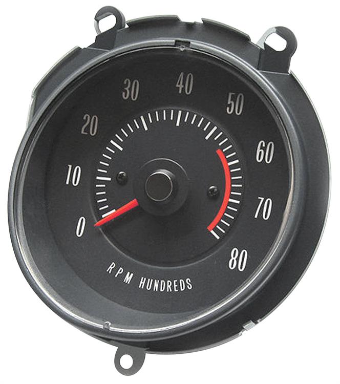 Varvräknare Tachometer, 69-72 GTO, In-Dash, 5500 RPM
