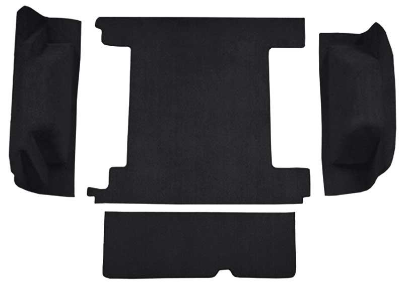 bagagematta med 2st bensintankar & baklämslås - Cargo Area - Molded Cutpile Carpet Kit - Black