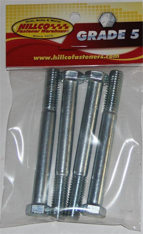 Bolt, Hex Head Cap Screw, Grade 5, Steel, Zinc Plated, 5/16 in.-18 RH, 4.000 in. Length, Set of 6