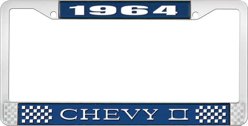 1964 CHEVY II LICENSE PLATE FRAME BLUE