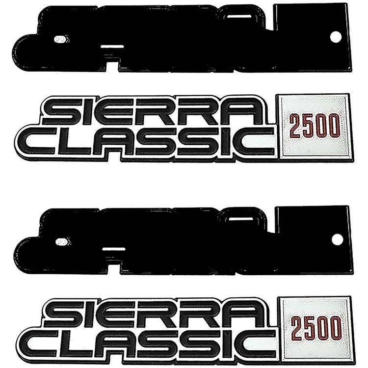 1981-86 GMC C/K, 1989-91 GMC R/V Truck, SUV	 Fender Emblem Set	 Sierra Classic 2500