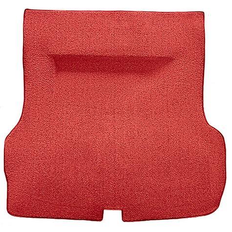 1955-57 Chevrolet Bel Air	 2DR/4DR Hardtop/Sedan	 Molded Trunk Area Carpet w/o Spare Tire Cutout	 Mass Backing	 Cutpile	 Red