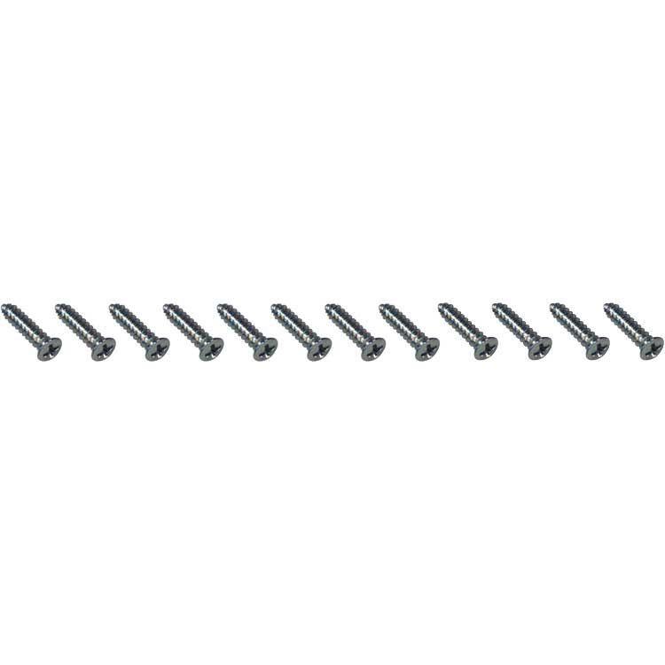 Screw Set, Sill Plate, Phillips, Steel, Chrome, Buick, Chevy, Oldsmobile, Pontiac, Set of 12