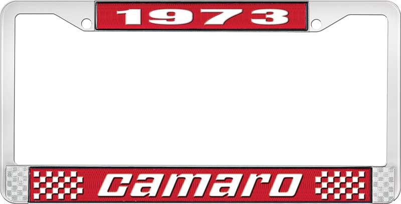 1973 CAMARO LICENSE PLATE FRAME STYLE 2 RED