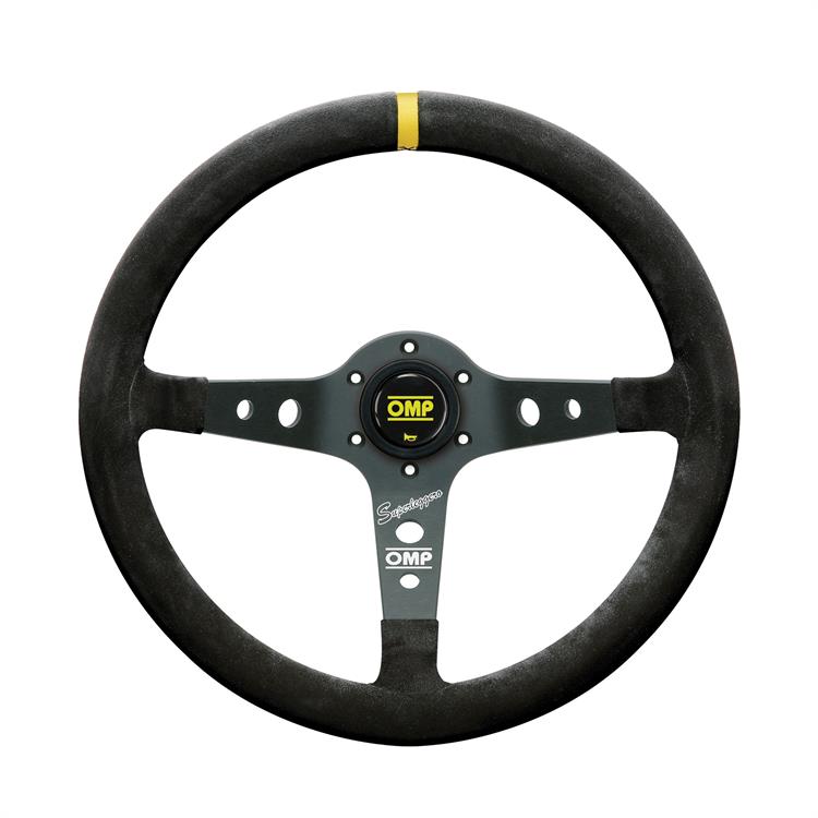 CORSICA SUPERLEGGERO:SUEDE LEATHER 350mm DIAMETER STEERING WHEEL BLACK