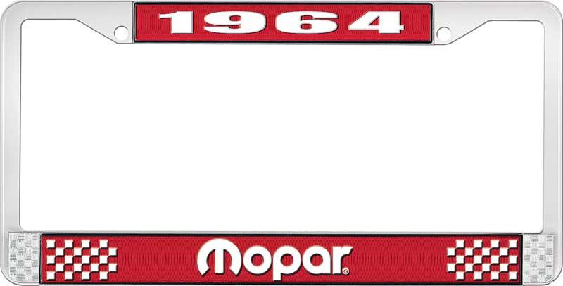 1964 MOPAR LICENSE PLATE FRAME - RED