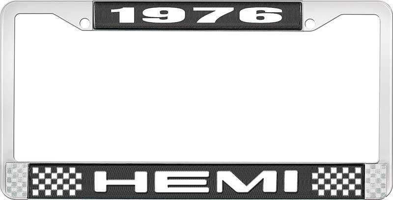 1976 HEMI LICENSE PLATE FRAME - BLACK