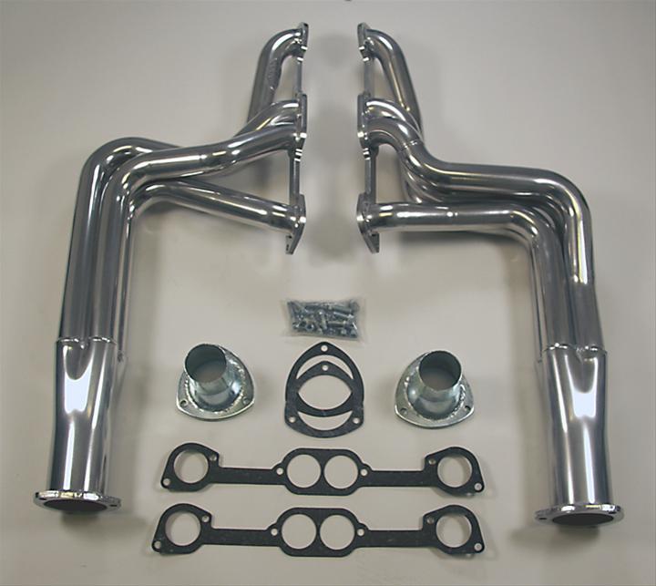 headers, 1 7/8" pipe, 3,5" collector, Silver 
