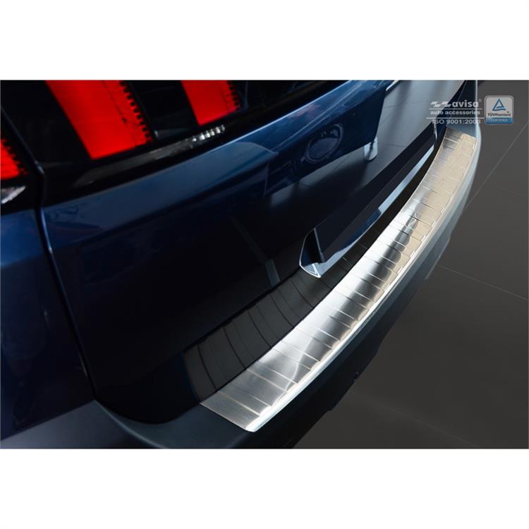 RVS Achterbumperprotector passend voor Peugeot 5008 II 2017- (excl. GT-Line) 'Ribs'