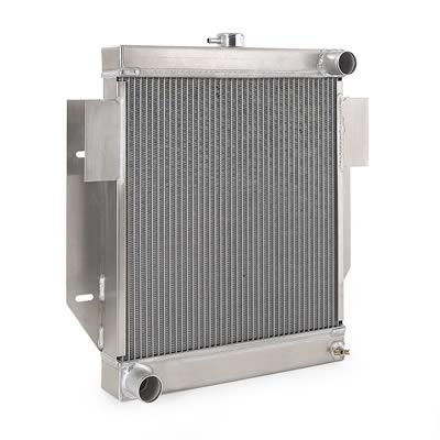 Natural Finish Downflow Radiator for Ford w/Std Trans