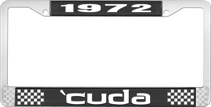 nummerplåtsram 1972 'cuda- svart