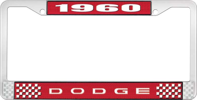 1960 DODGE LICENSE PLATE FRAME - RED