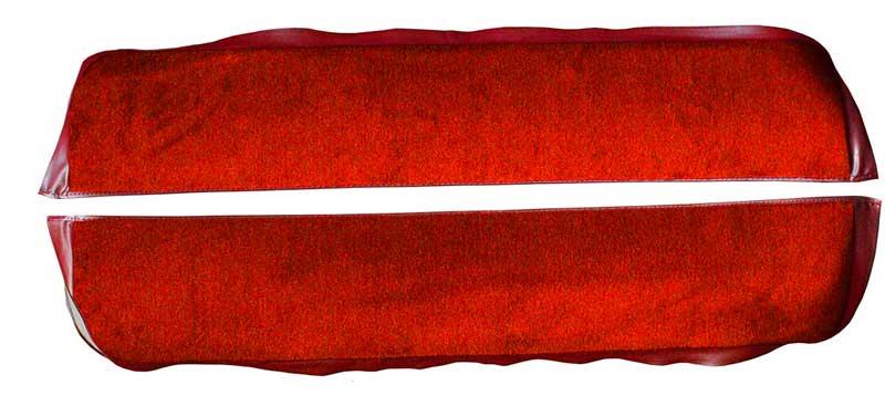 1983-86 Mustang Convertible Door Panel Carpet Inserts - Red