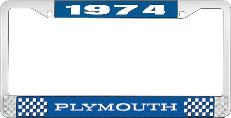1974 PLYMOUTH LICENSE PLATE FRAME - BLUE