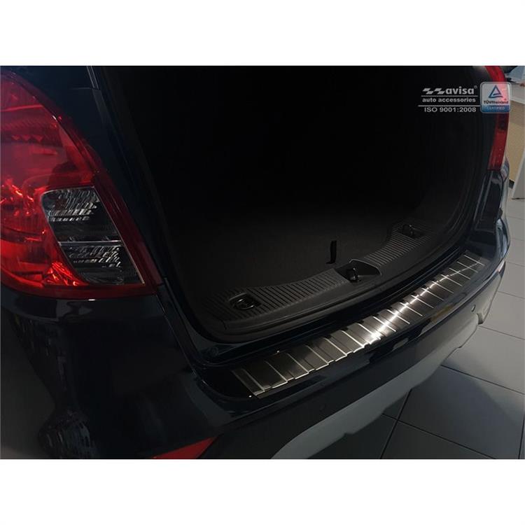 Zwart RVS Achterbumperprotector passend voor Opel Mokka X 2016- 'Ribs'