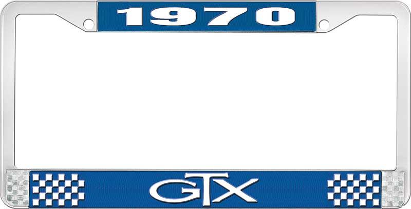 1970 GTX LICENSE PLATE FRAME - BLUE