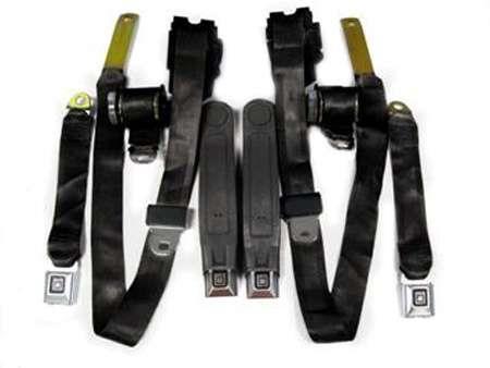 Seat Belt Set Black With Factory Buckles