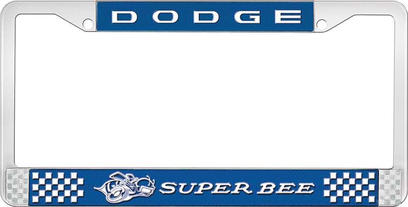 nummerplåtshållare, DODGE SUPER BEE - blå