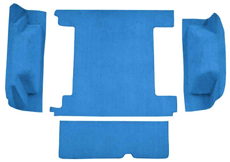 bagagematta med 2st bensintankar & baklämslås Cargo Area - Loop Carpet Kit - Ford Blue