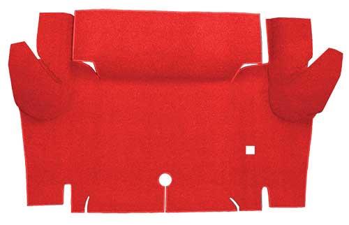 1965-66 Mustang Convertible Nylon Loop Carpet Trunk Mat - Red